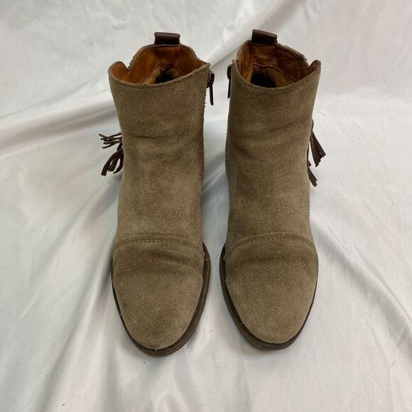 Womens Pikolinos Baqueria Tan Suede Braided Fringe Ankle Boots Size EU 38 - Picture 3 of 12